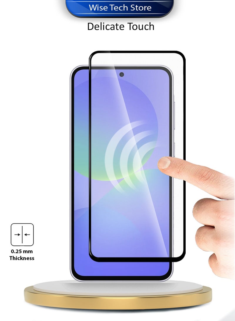 Wtech Samsung Galaxy A37 5G 2026 Premium E2E Series Full Glue Full Cover Tempered Glass Screen Protector (MSGECN) - Clear/Black - Image 4